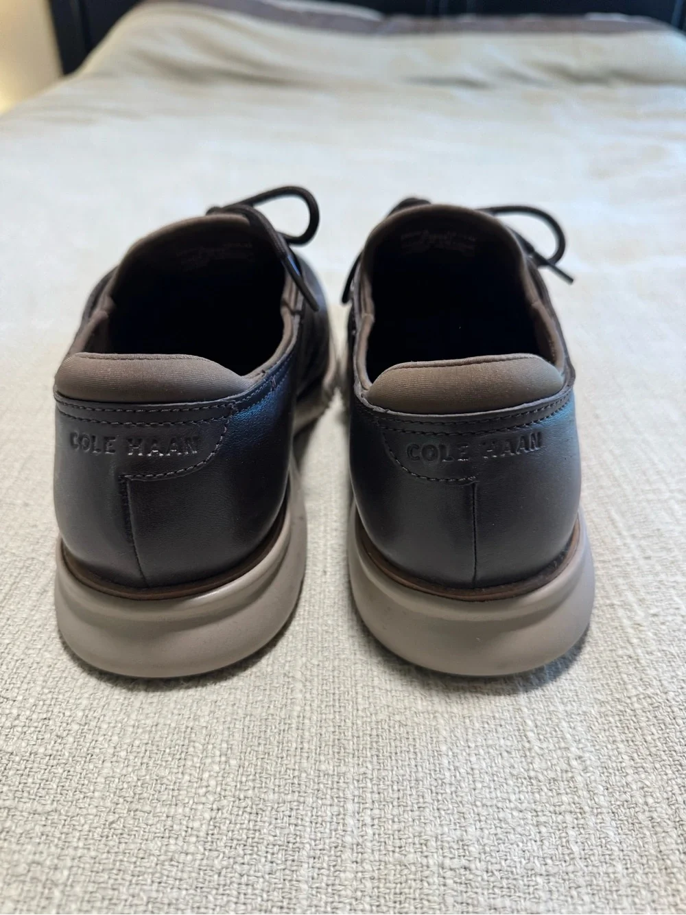 Cole Haan Grand.OS Men’s Brown Leather Perforated Oxford Shoes